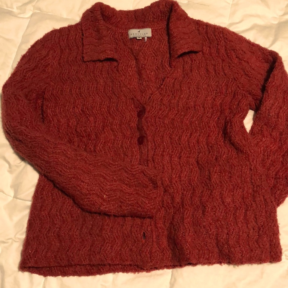 Peruvian Connection Dark Rose Sweater